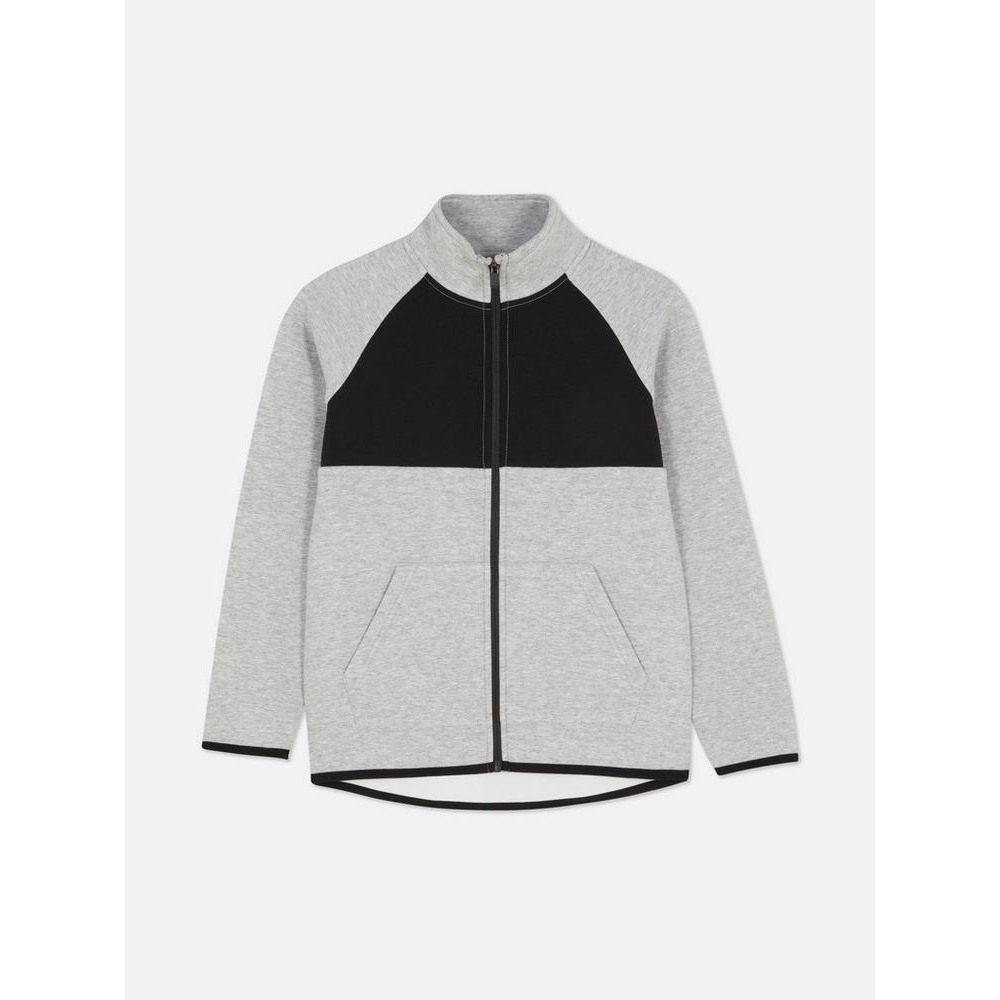 Bộ nỉ bé trai Pri mark pha màu xám đen