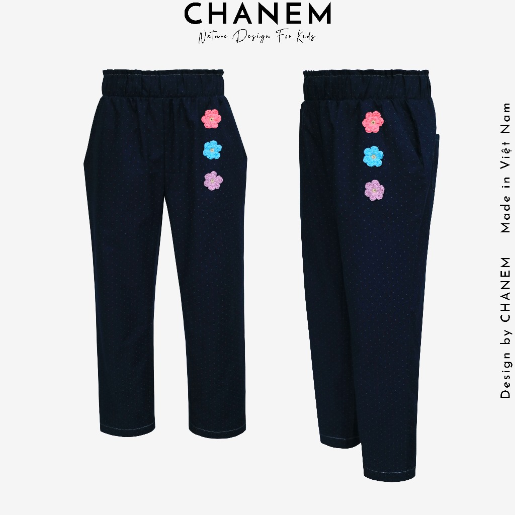 Quần dài cho bé gái NOMI CHANEM chất cotton cao cấp mềm mại cho bé từ 1 - 10 tuổi