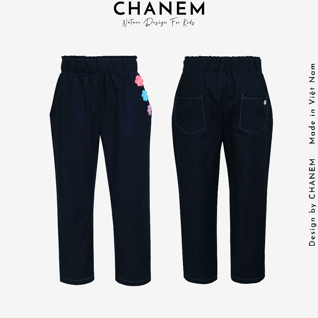 Quần dài cho bé gái NOMI CHANEM chất cotton cao cấp mềm mại cho bé từ 1 - 10 tuổi