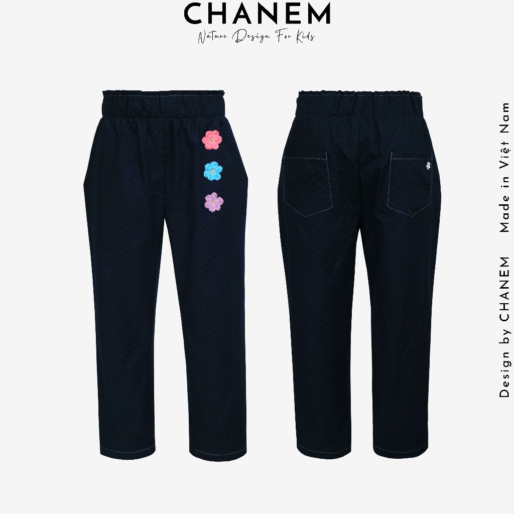 Quần dài cho bé gái NOMI CHANEM chất cotton cao cấp mềm mại cho bé từ 1 - 10 tuổi