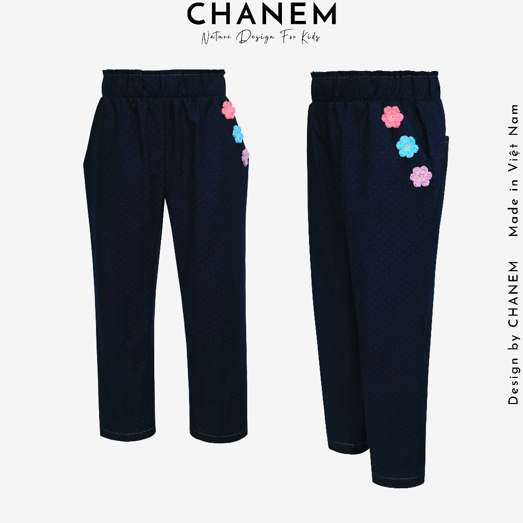 Quần dài cho bé gái NOMI CHANEM chất cotton cao cấp mềm mại cho bé từ 1 - 10 tuổi