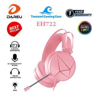 Tai nghe DareU EH722X Pink/ DareU EH722s Pink 7.1 - Limited Edition - Bảo hành 12 tháng