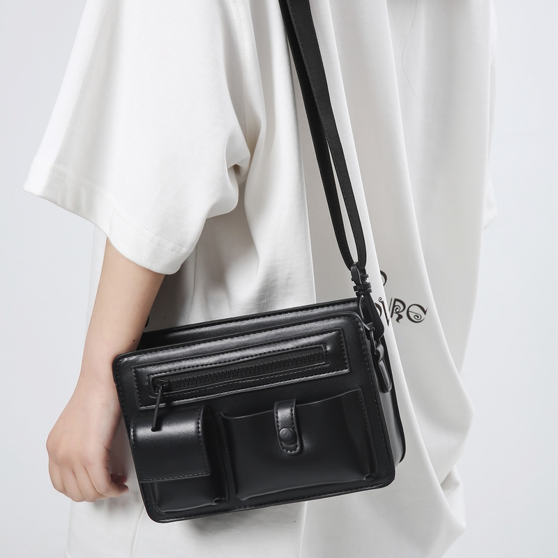 Túi Đeo Chéo Da PU Thời Trang Hàn Quốc Mới Cho Nam Nữ V27