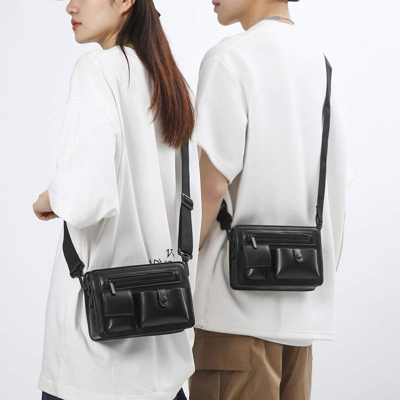 Túi Đeo Chéo Da PU Thời Trang Hàn Quốc Mới Cho Nam Nữ V27