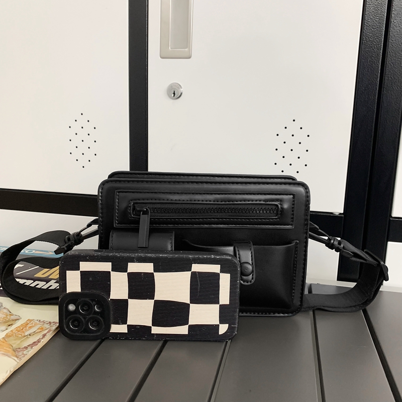 Túi Đeo Chéo Da PU Thời Trang Hàn Quốc Mới Cho Nam Nữ V27