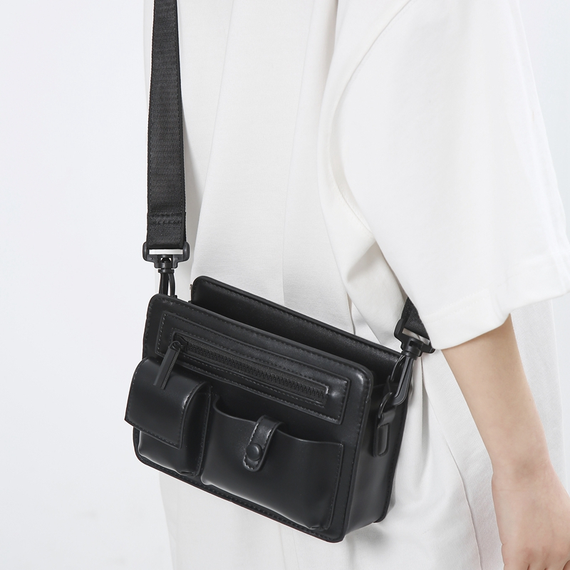 Túi Đeo Chéo Da PU Thời Trang Hàn Quốc Mới Cho Nam Nữ V27