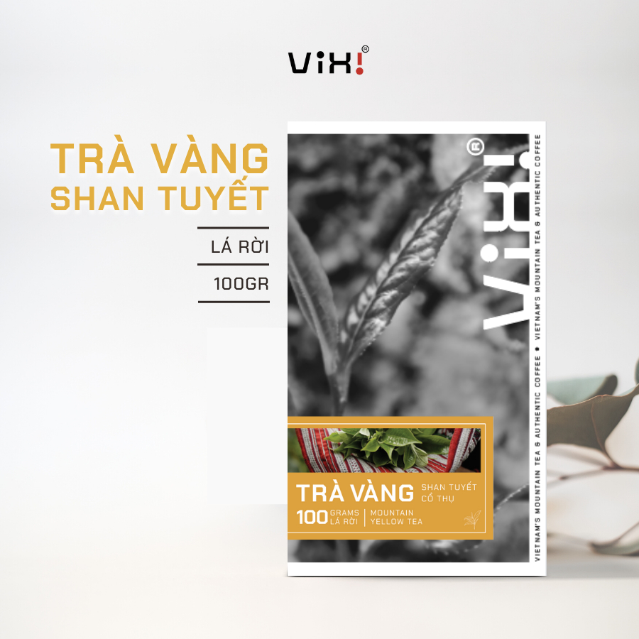 Trà Vàng Shan Tuyết Cổ Thụ VIXI 1 Búp 2 Lá Rời 100g