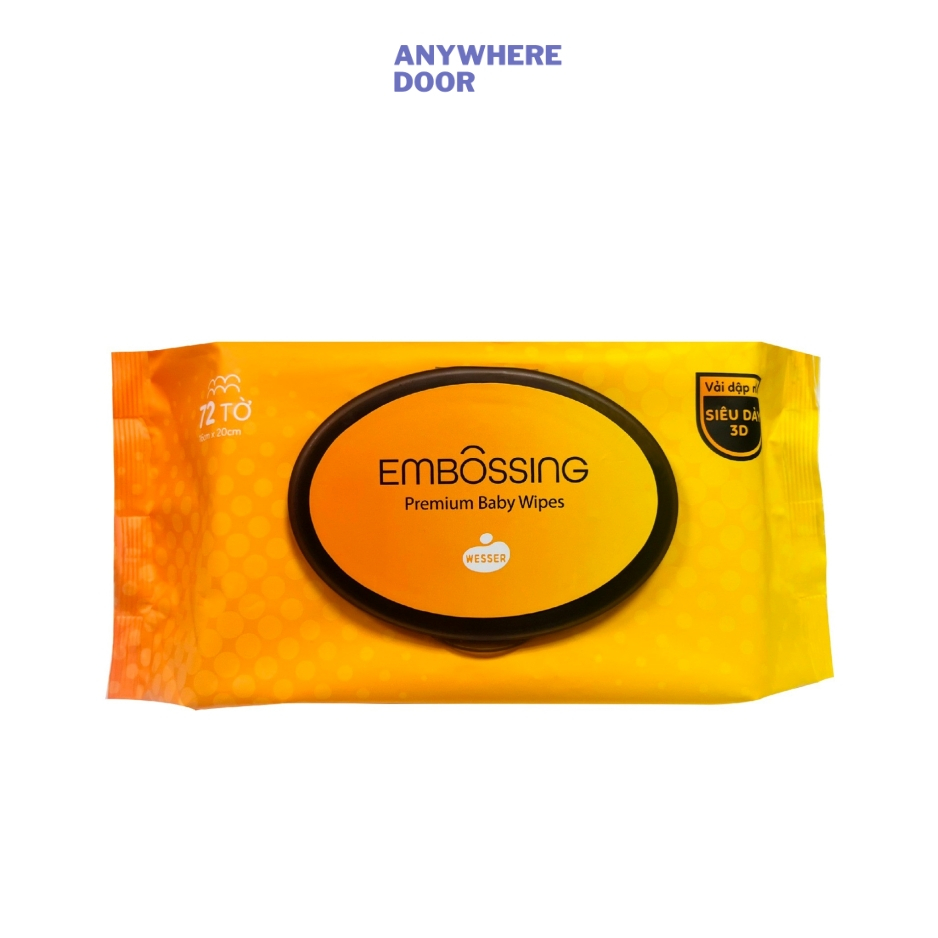 Khăn ướt cao cấp Wesser không hương 80 Tờ/72 Tờ