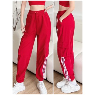 Quần Jogger Tập Gym Nữ Túi Hộp 3 Sọc Hot Hit