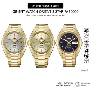 Đồng hồ Orient Watch 3 Star FAB0000 nam cơ automatic lên cót tay mặt kính chống xước dây thép đeo tay cao cấp chính hãng