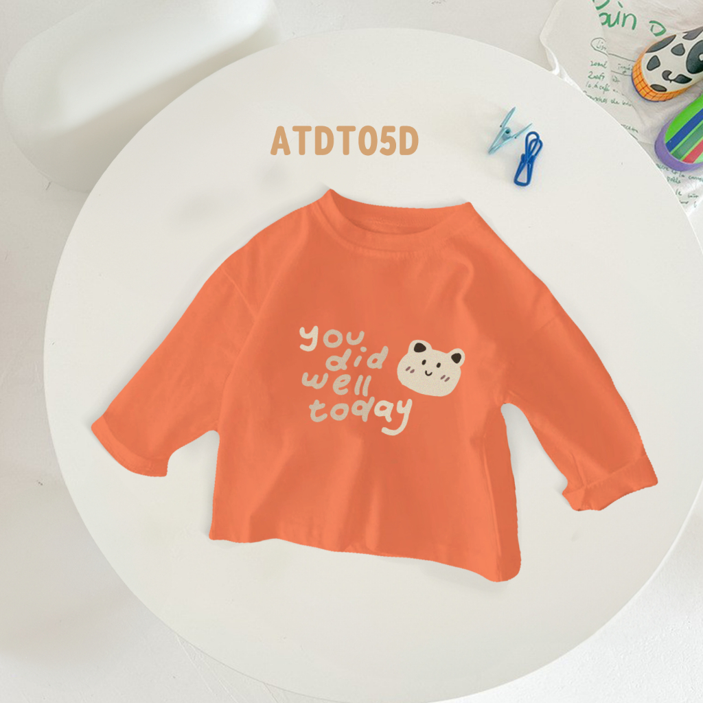 Áo thun tay dài bé trai, bé gái Elio từ 7kg đến 22kg ATDT05
