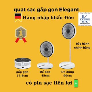 Quạt Gấp Gọn, quạt mini sạc pin Elegant