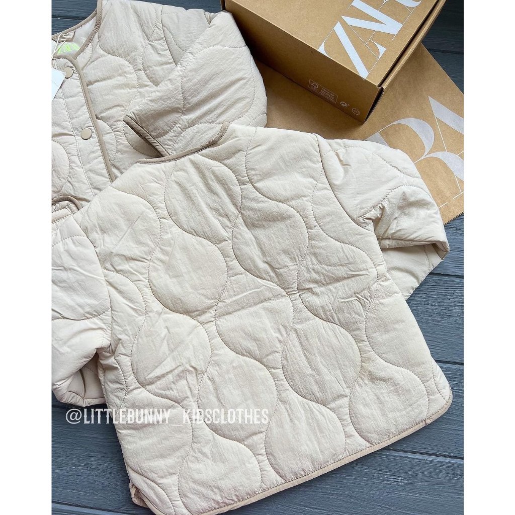 Áo khoác bé gái Áo khoác siêu nhẹ be Zara chính hãng  cho bé 18-24m