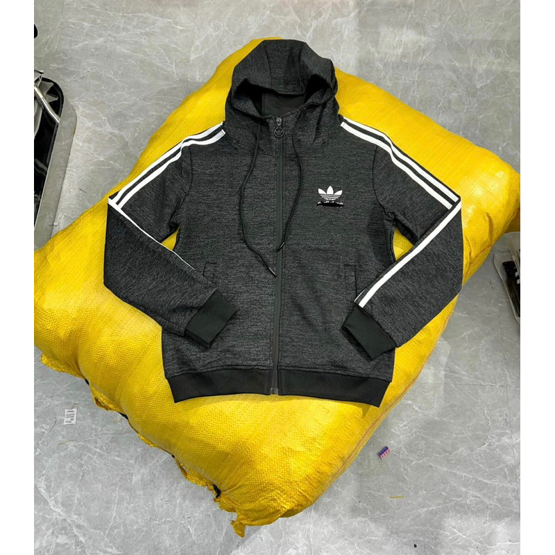ÁO KHOÁC ADDIDAS 3 SỌC MÀU XÁM CHUỘT