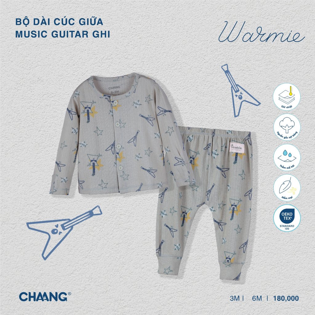 Bộ Dài Cúc Giữa Music CHAANG AW23D12