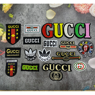 Sticker logo patch GUCCi thêu thương hiệu nhiều mẫu ủi nhiệt