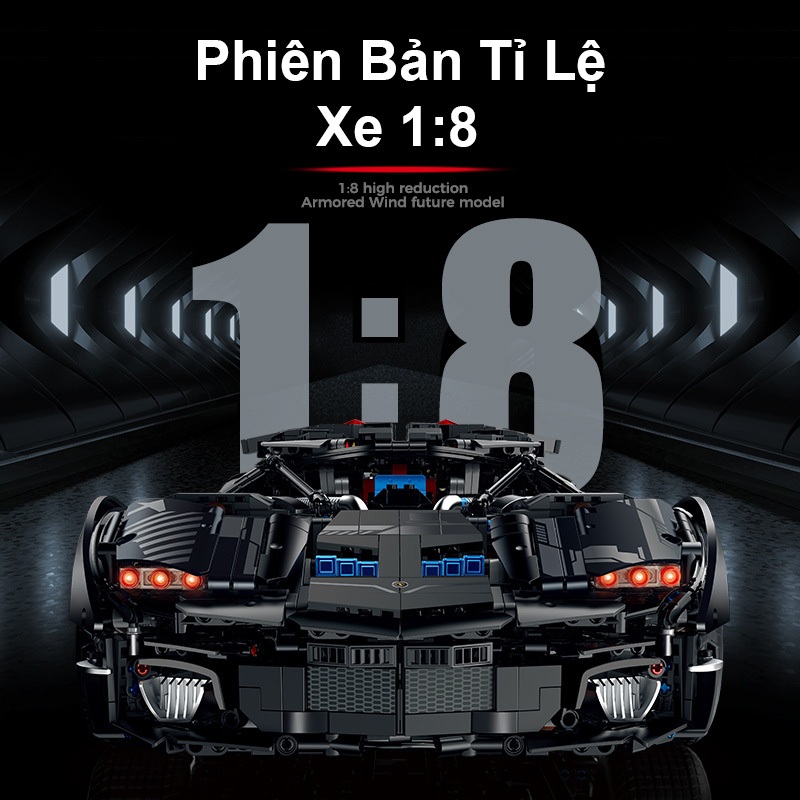 Đồ Chơi Lắp Ráp Kiểu Lego Điều Khiển Từ Xa RC Technic Siêu Xe Lamborghini Aventador Batman 10618 Với 4290 PCS Tỉ Lệ 1:8