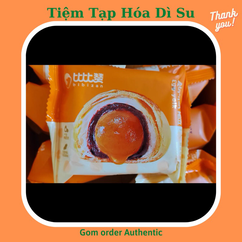 Bánh ngàn lớp nhân đậu đỏ mochi trứng muối chính hãng bibizan ăn siêu ngon siêu dính