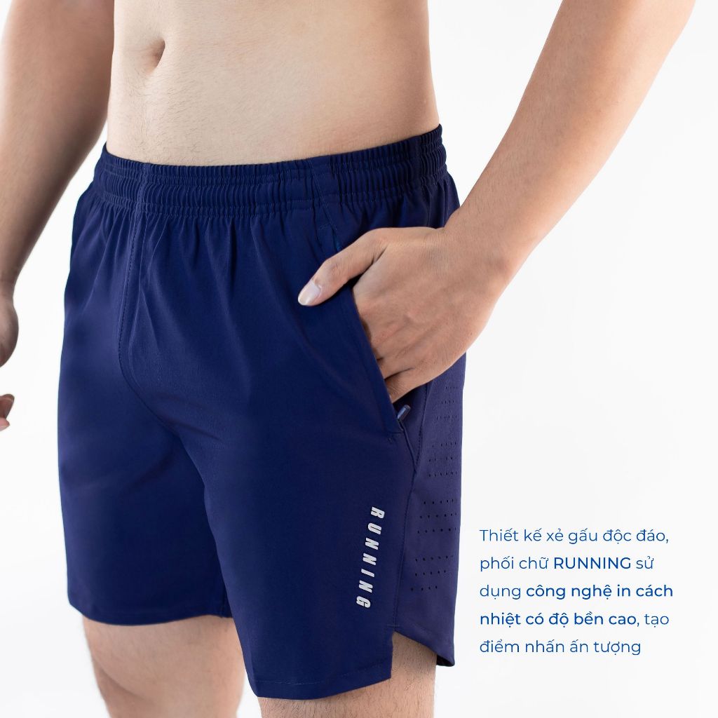 Quần Thể Thao Chạy Bộ,Tập Gym Nam REETA ,Phom Ngắn Trên Gối Chất Vải Thoáng Mát Co Giãn - A2215