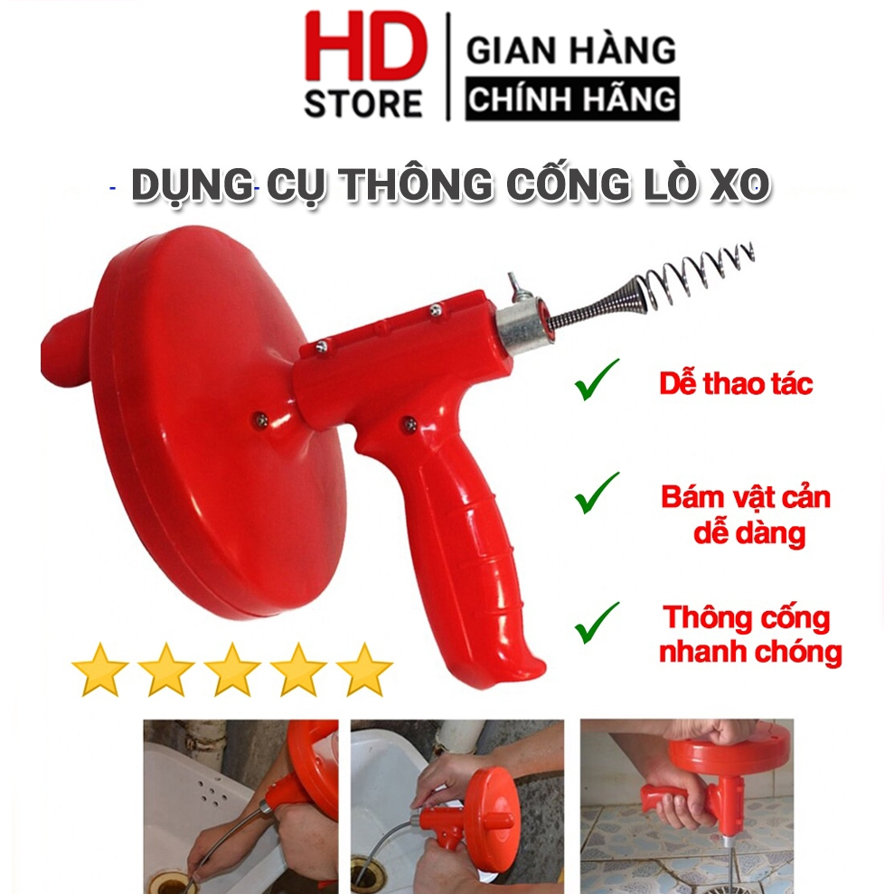 Dây thông cống lò xo KAW dài 5m chất liệu thép không gỉ dễ dàng sử dụng - Bảo hành 12 tháng