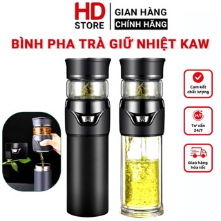 Bình pha trà giữ nhiệt Corisu dung tích 450ml có lõi lọc cao cấp màng lọc ly giữ nhiệt - Bảo hành 12 tháng