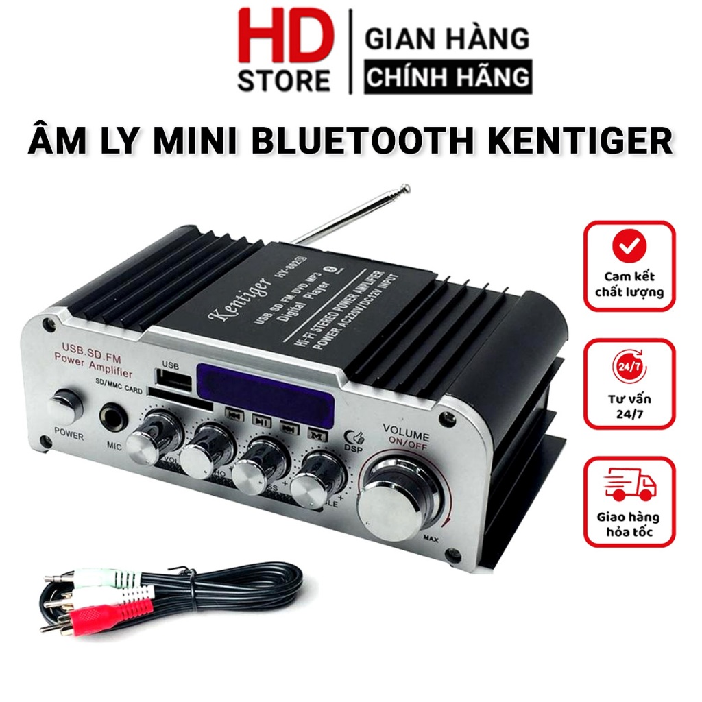 Âm ly mini 12v Kentiger HY-803 KAW chơi nhạc âm thanh cực đỉnh, hàng nhập khẩu - Bảo hành 12 tháng