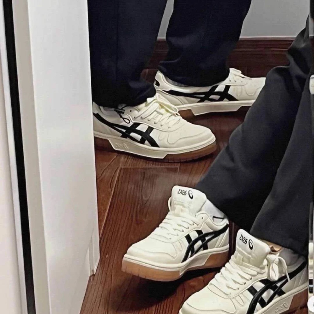 Giày Asics Court MZ Cream Black Gum mẫu mới nhất, Giày Đế Cao Su asics Nguyên Khối Đủ Size nam nữ