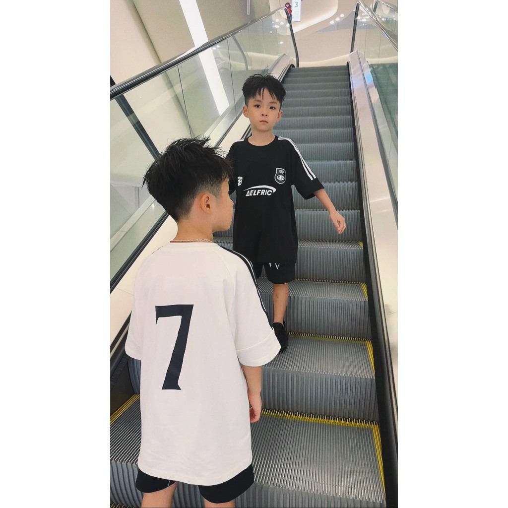 Set 2B Đen Trắng  Kẻ viền thương hiệu 2BKidFashion