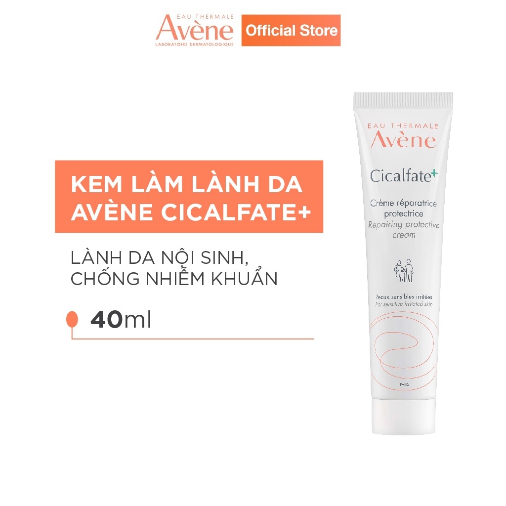 [Hàng CTY Mới Nhất] Kem dưỡng Avene giúp phục hồi da Cicalfate+ Repairing Protective Cream Tuýp 40ml - 100ml