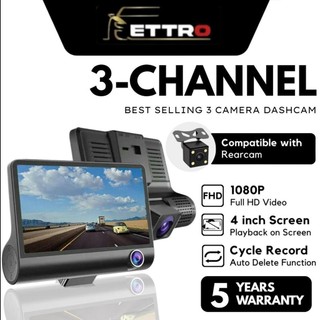 🔥PROMO🔥2024 ETTRO 64GB 3 trong 1 Camera hành trình ô tô DVR HD 1080P 170 Máy ghi chu kỳ góc rộng G-Sensor 3 IN 1 Dashcam