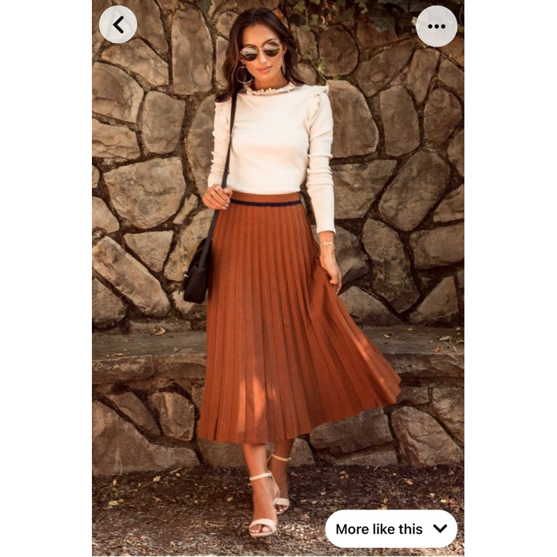 Chân váy xếp ly Hàn thay tag