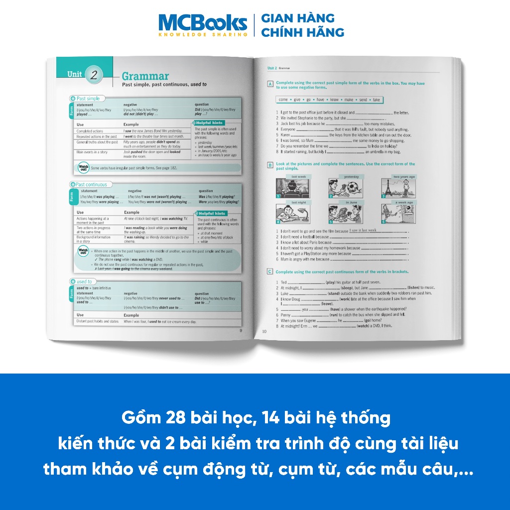 Sách - Combo Destination Grammar & Vocabulary B1, B2 Phiên bản mới kèm Đáp án và Bài tập Tặng Bookmark MCBooks