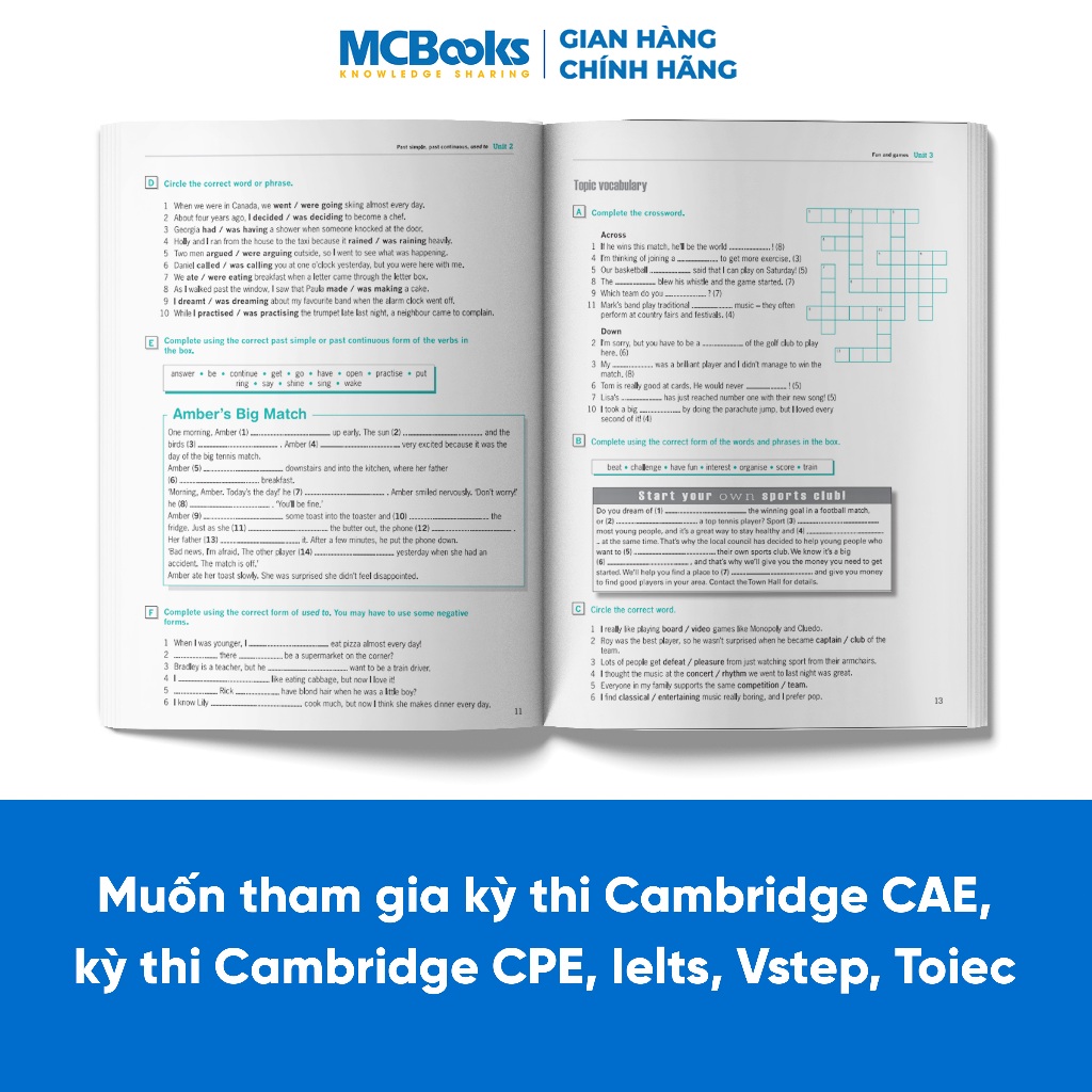 Sách - Combo Destination Grammar & Vocabulary B1, B2 Phiên bản mới kèm Đáp án và Bài tập Tặng Bookmark MCBooks