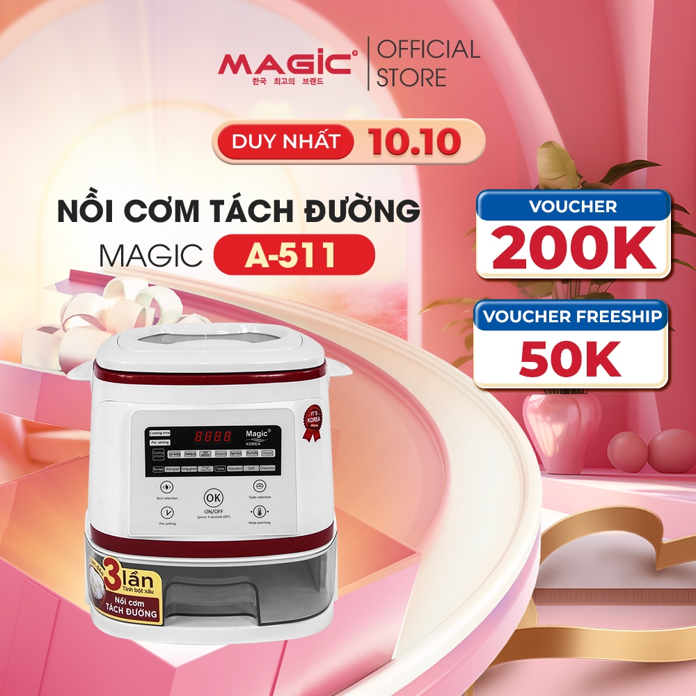 Nồi Cơm Điện Tách Đường Magic Korea A-511