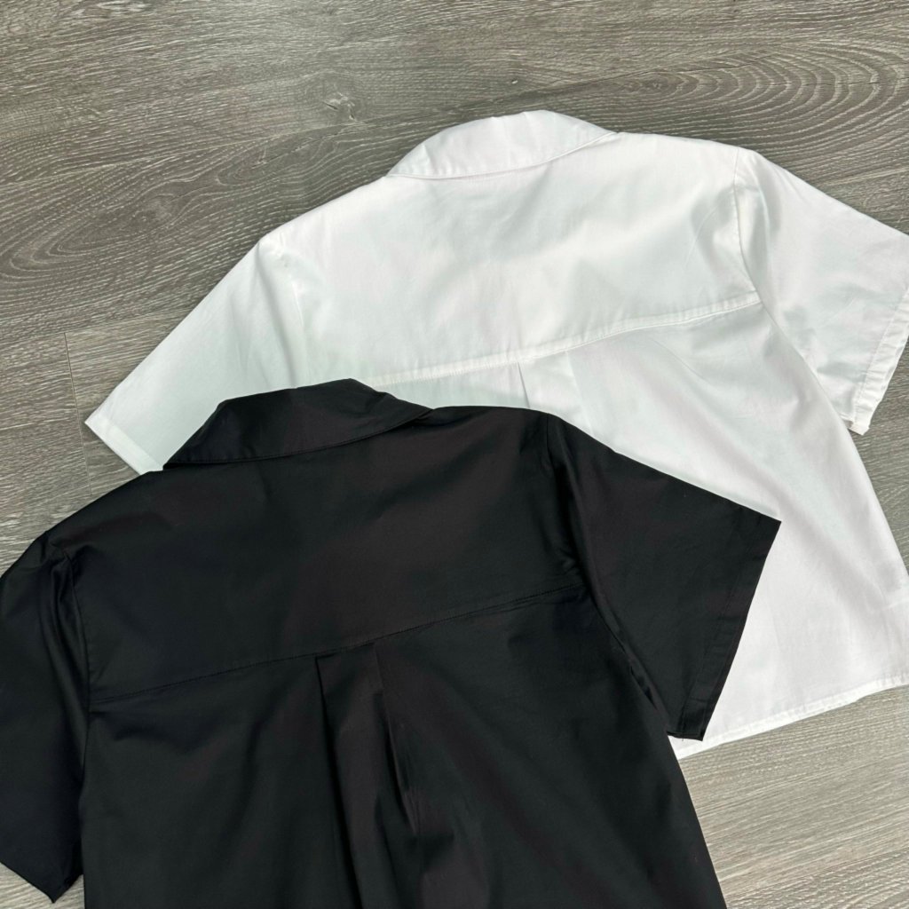 Áo smi MIXX@ crop 2 túi trước KAMI