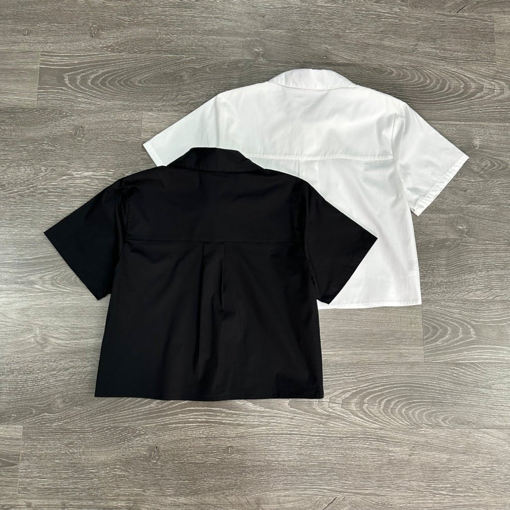 Áo smi MIXX@ crop 2 túi trước KAMI