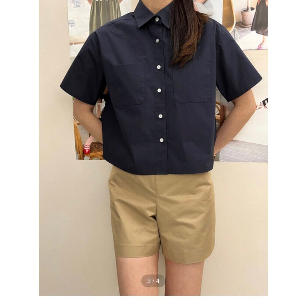 Áo smi MIXX@ crop 2 túi trước KAMI