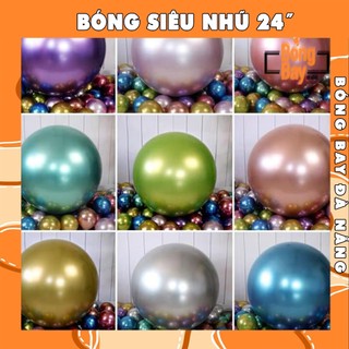 Bóng bay siêu nhũ kích thước 24 inch trang trí sinh nhật thôi nôi tiệc cưới Shuaian nhiều màu sắc BBDN BBSN24