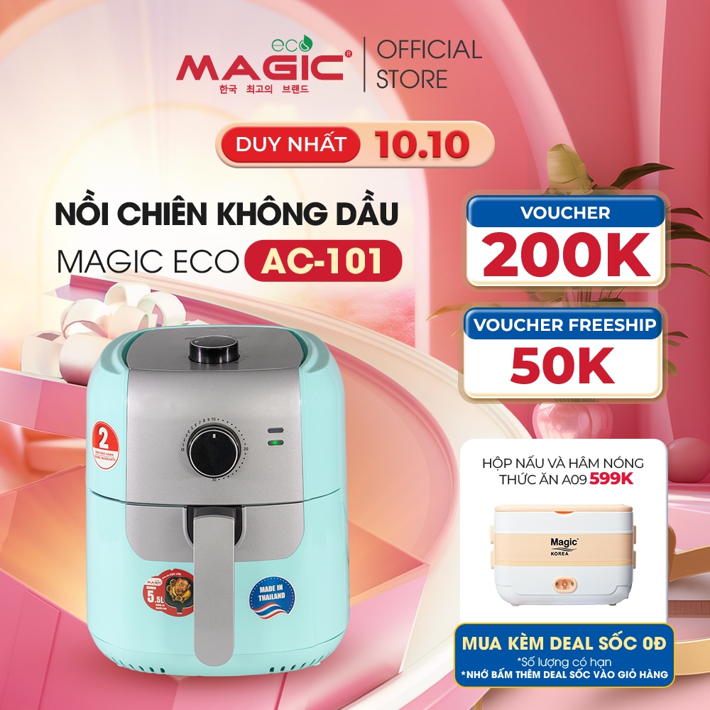 Nồi chiên nướng không dầu Magic Eco AC-101 5.5L, bảo hành chính hãng