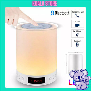 Loa bluetooth đèn ngủ có báo thức, loa nghe nhạc kết hợp đèn led độc đáo 7 màu cảm ứng chạm