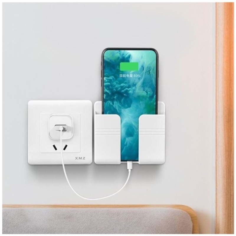 Kệ Dán Tường Để Remote, Đồ Dùng, Giá Đỡ Sạc Điện Thoại