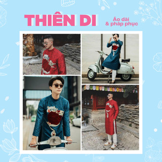 𝐍𝐄𝐖𝟐𝟎𝟐𝟑 - Áo dài cách tân nam VÂN LONG chất liệu gấm dệt hoa rồng thêu áo dài nam hiện đại kiểu dáng thanh lịch
