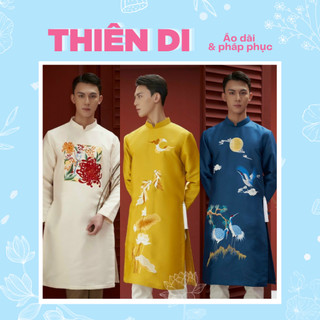 𝐍𝐄𝐖𝟐𝟎𝟐𝟒 - Áo dài cách tân nam 4 màu chất liệu Tafta rồng thêu hiện đại kiểu dáng thanh lịch mạnh mẽ