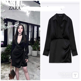 ĐẦM LỤA CỔ V TAY DÀI HÀNG XUẤT XỊN ZR