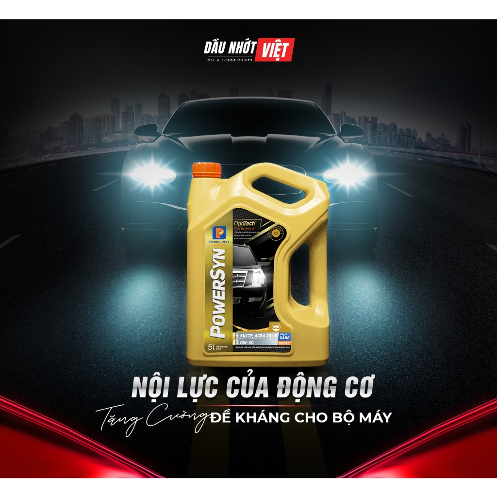 Nhớt xe ô tô PETROLIMEX PLC POWERSYN 0W30 SN/CF