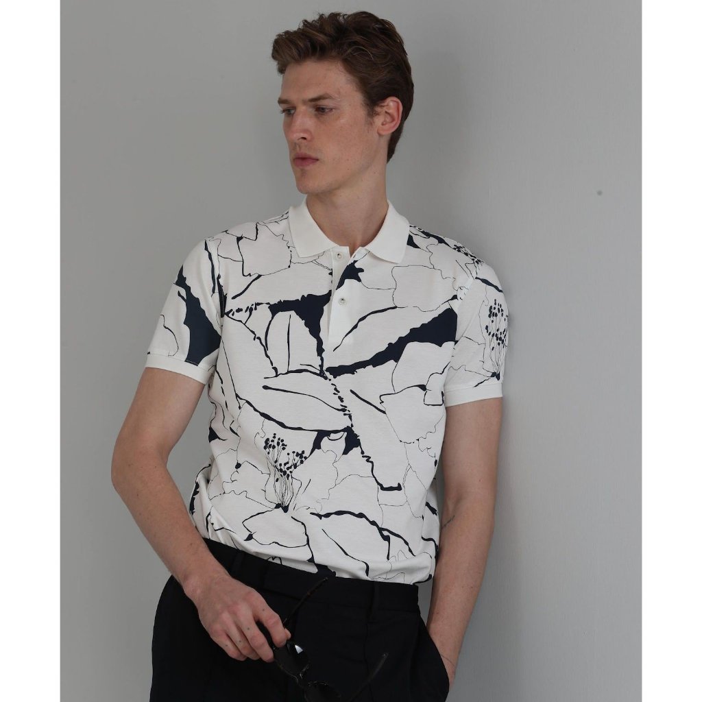 Áo Polo vải cá sấu cotton 100% co dãn và thấm hút tốt họa tiết vân đá 3 màu