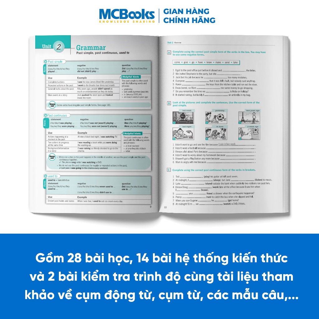 Sách - Combo 3 cuốn Destination Grammar & Vocabulary B1, B2, C1&C2 Phiên bản mới Kèm Đáp án và Bài tập - MCBooks
