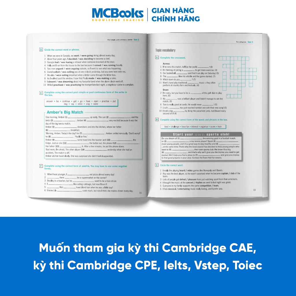 Sách - Combo 3 cuốn Destination Grammar & Vocabulary B1, B2, C1&C2 Phiên bản mới Kèm Đáp án và Bài tập - MCBooks