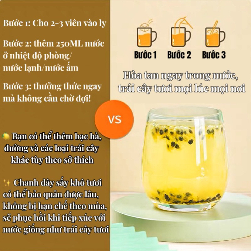 Trà Chanh Dây/ Chanh dây tươi sấy lạnh 🍵