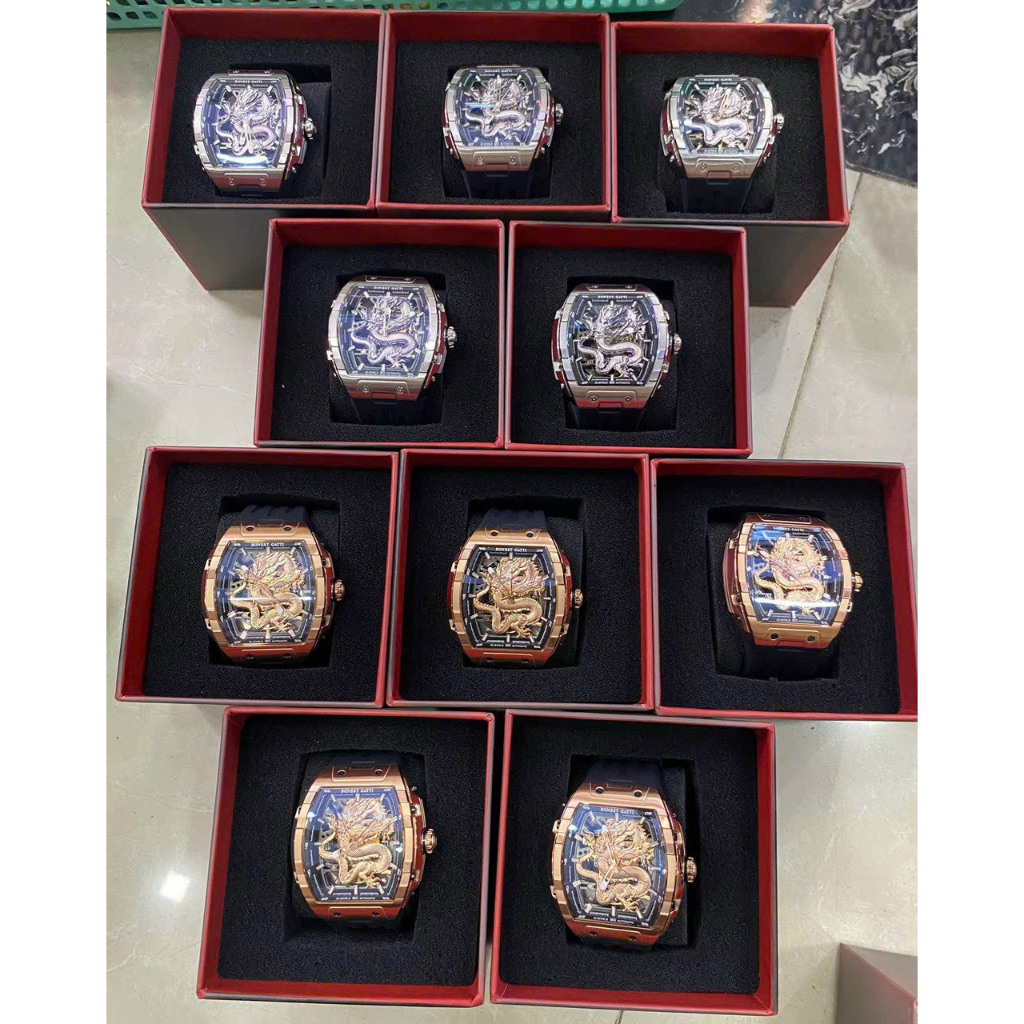 Đồng Hồ Nam Automatic Bonest Gatti BG5606 DRAGON - Dây Silicone, Size 45mm